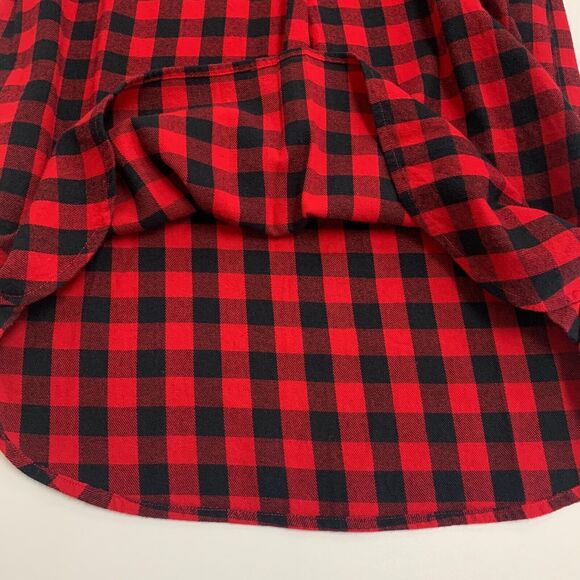 Madewell Flannel Latitude Shirt Dress Womens XS Extra Small Buffalo Plaid Cotton - Picture 11 of 14